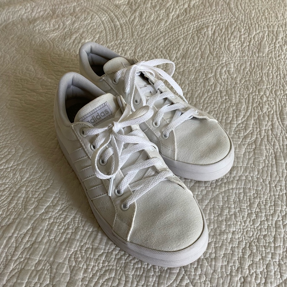 Adidas white sneakers